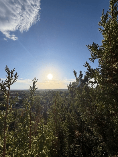 sunset of Santa Fe, NM
